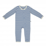 Sapphire and Natural Stripe Baby Grow